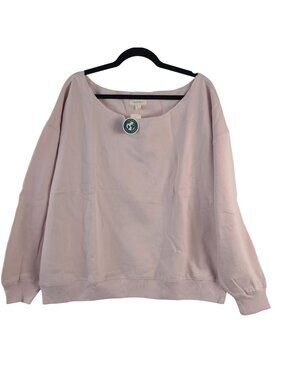 NEW Cloud Soft Aeropostale Light Pink Recycled Poly Crewneck Sweatshirt Sz XXL